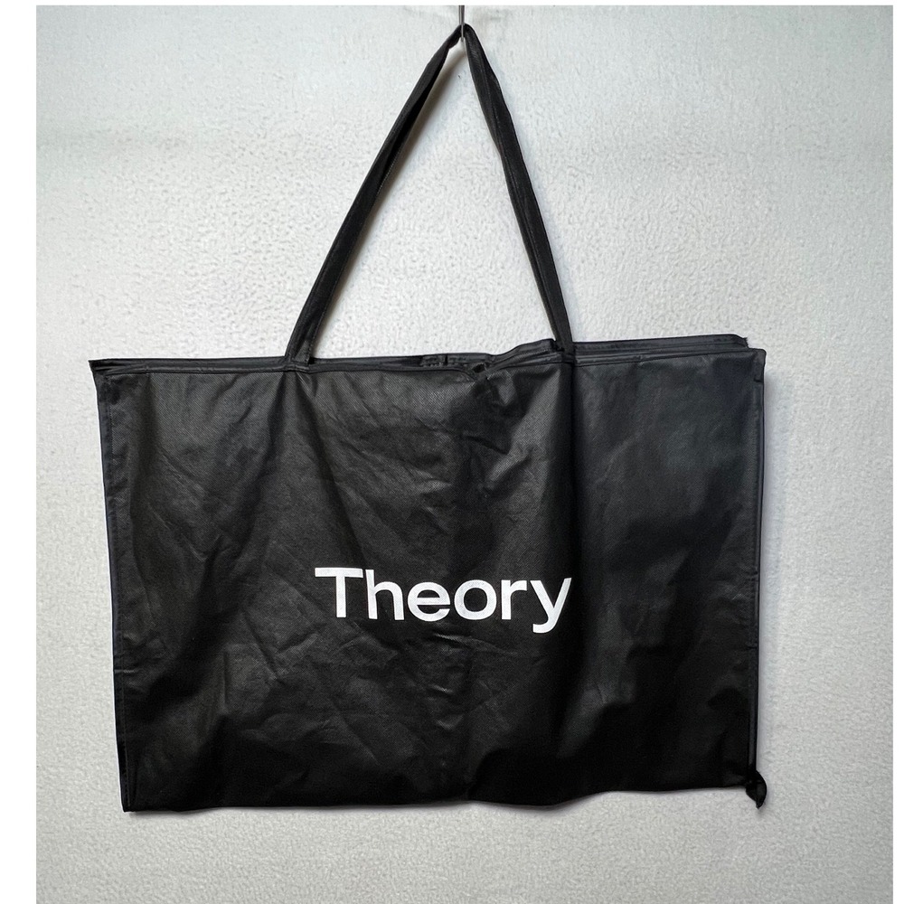 Theory Unisex Garment Bag Travel Suit Cover OS Black Logo Folding Carrier Bag